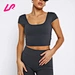 Upgrade your casual style with our crop top workout shirts. Shop now for a range of sizes and colors to elevate your wardrobe with our crop top workout shirts.